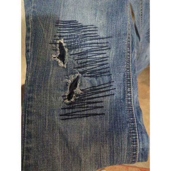 Ana De Jeans Distressed Stitched, Patched Boot Cut Vintage Jeans size 9 - Picture 6 of 6
